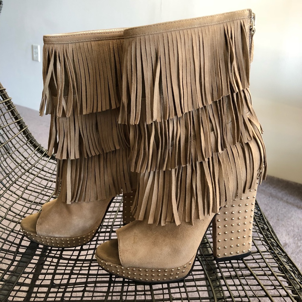 Enzo Angiolini Fringe Boots